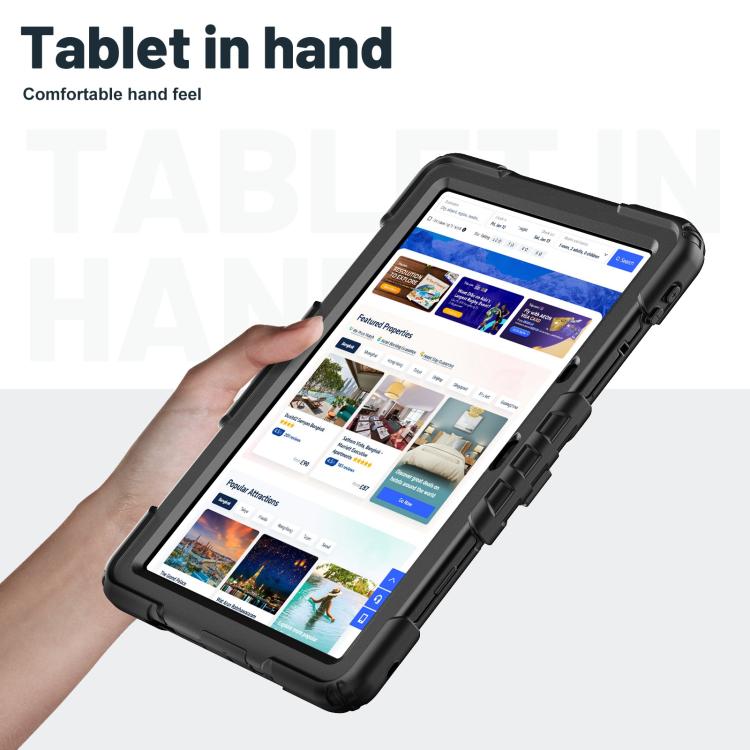 Funda de silicona hídrica para tableta Xiaomi Redmi Pad 2 11 2025 con correa para el hombro y soporte (negra)