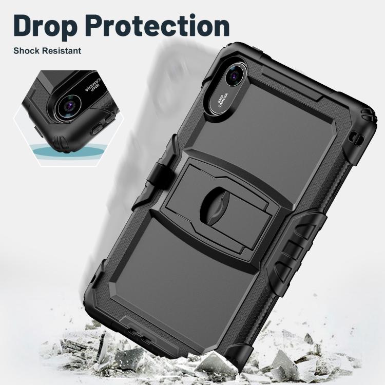 Funda de silicona hídrica para tableta Xiaomi Redmi Pad 2 11 2025 con correa para el hombro y soporte (negra)