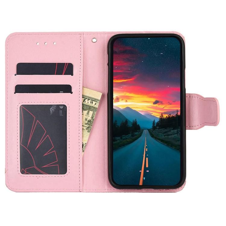 Funda de cuero con textura de cristal para Samsung Galaxy Xcover 7 Pro 5G (rosa)