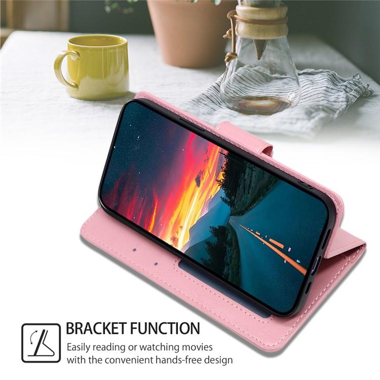 Funda de cuero con textura de cristal para Samsung Galaxy Xcover 7 Pro 5G (rosa)