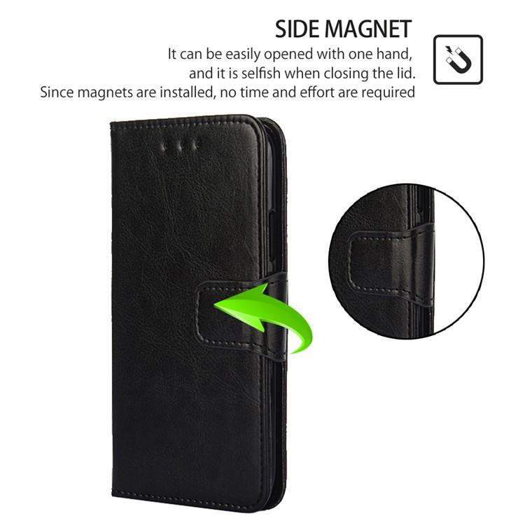Funda de cuero con textura de cristal para Samsung Galaxy Xcover 7 Pro 5G (negra)