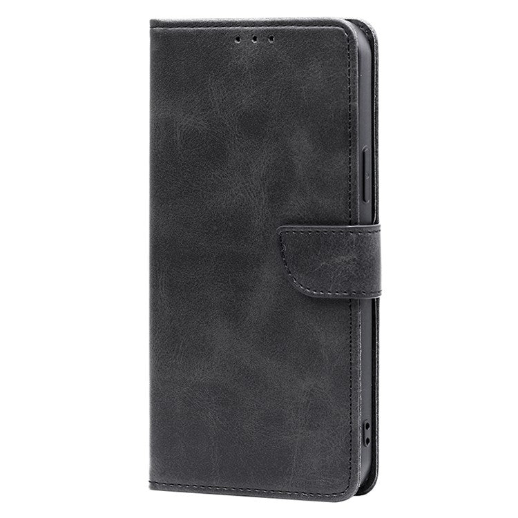 Funda de Cuero con Tapa y Hebilla para Teléfono Itel A50C 4G (Negro)