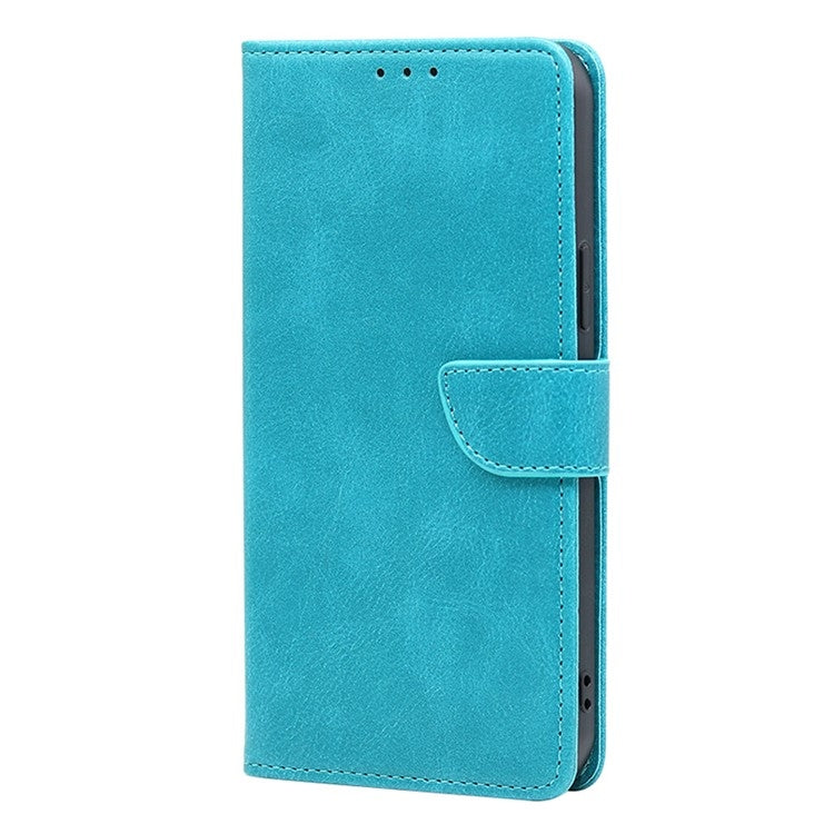 Funda de Piel Sintética con Tapa y Hebilla para Teléfono Itel A50C 4G (Azul Claro)