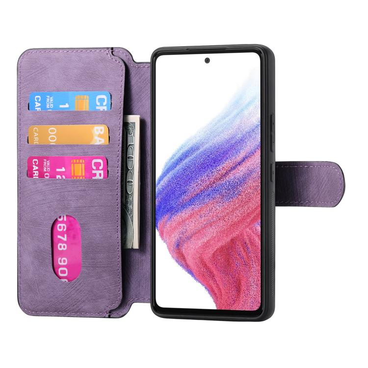 Funda Neo Magsafe Rfid Antirrobo de Cuero Retro para Realme Gt7 Pro (Morada)
