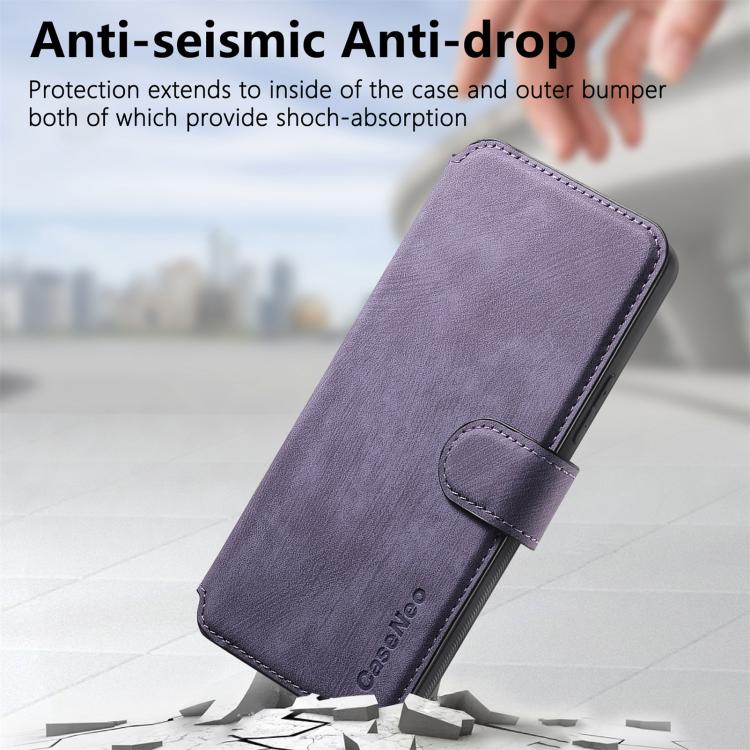 Funda Neo Magsafe Rfid Antirrobo de Cuero Retro para Realme Gt7 Pro (Morada)