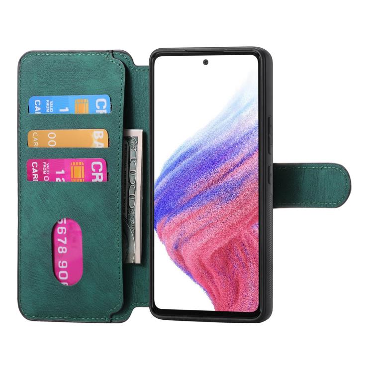 Funda para Realme Neo7 Neo Magsafe Rfid Antirrobo de Cuero Retro (Verde)