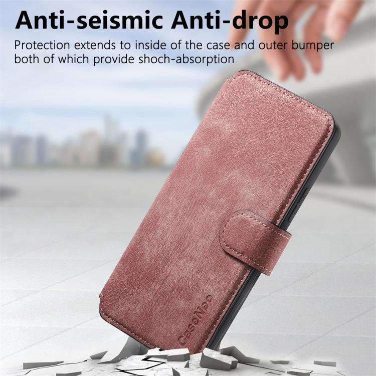 Funda Neo MagSafe RFID antirrobo de cuero retro para Redmi Turbo 4 Pro / Poco F7 (rosa)