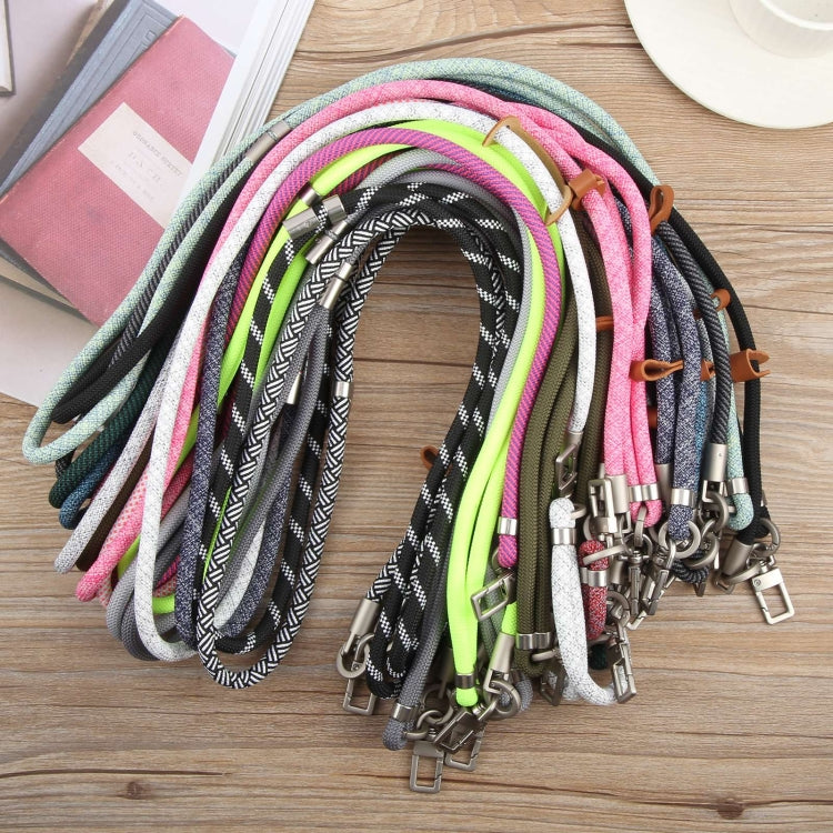 Cordón para cuello ajustable antipérdida con hebilla plateada 8mm para teléfono móvil (Negro y Gris)