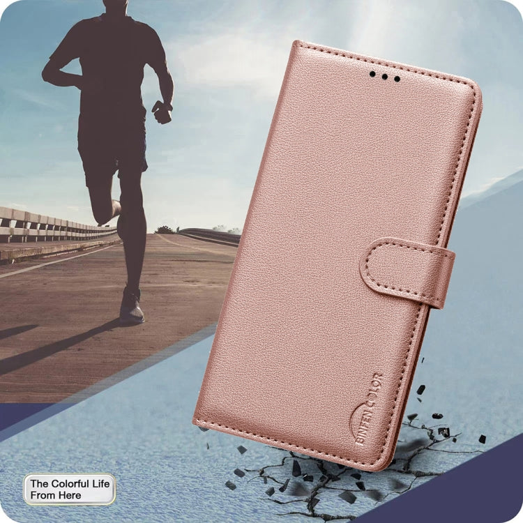 Funda Cuero Antirrobo Rfid Tecno Spark 30 4G Textura Litchi (Dorada)
