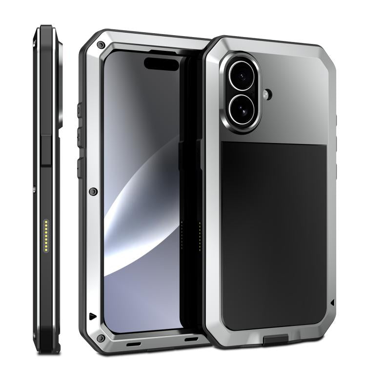 Funda metálica triple a prueba de RedPepper para iPhone 17 (plateada)