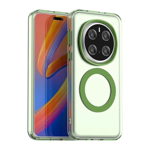 Funda Híbrida TPU PC con Protección Contra Rayos Magsafe Candy para Honor Magic7 Pro (Verde)