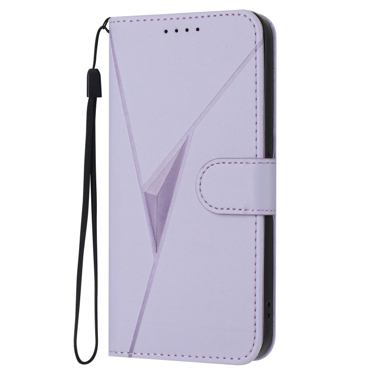 Estuche de Cuero con Hebilla para Teléfono Fujitsu Arrows F-01L F-42A (Morado Claro)