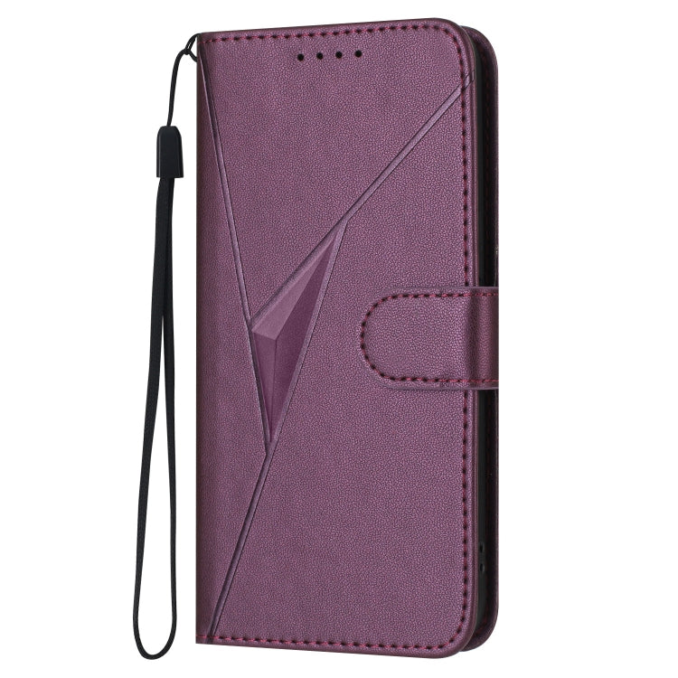Estuche Cuero con Hebilla y Diseño Triangular para Fujitsu Arrows U 801Fj (Morado Oscuro)