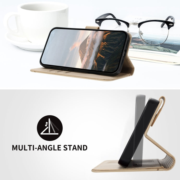 Funda de Cuero con Cierre de Hebilla para Tecno Camon 20 Premier (Dorada)