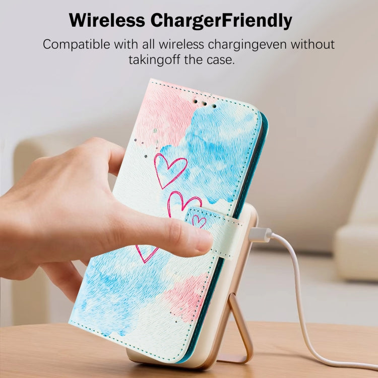 Funda de Cuero para iPhone 16E con Diseño de Dibujo Artístico (Love Me)