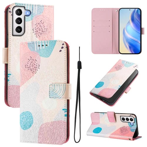 Funda de Cuero para Teléfono Samsung Galaxy S21 5G Patrón Dibujo Artístico (Rompecabezas de Grafiti)