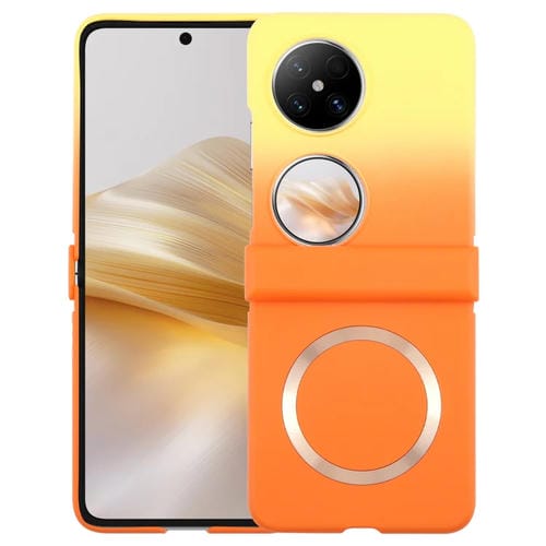 Funda para Teléfono Huawei Pocket 2 Policarbonato Líquido Magsafe Efecto Degradado (Amarillo y Naranja)