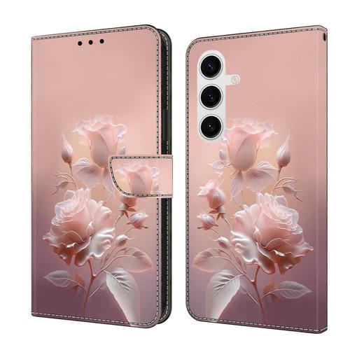 Funda de Cuero para Samsung Galaxy A16 5G Pintada a Mano Flores de Cerámica