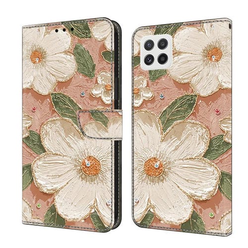 Funda de Piel Samsung Galaxy A22 5G Pintada Fresca Protección (Girasol)