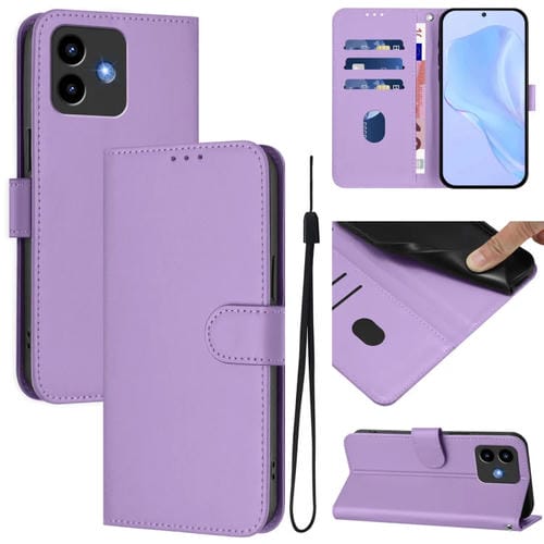 Funda de Piel con Cordón para Cubot Note 40 Skin Feel (Morado Lavanda)