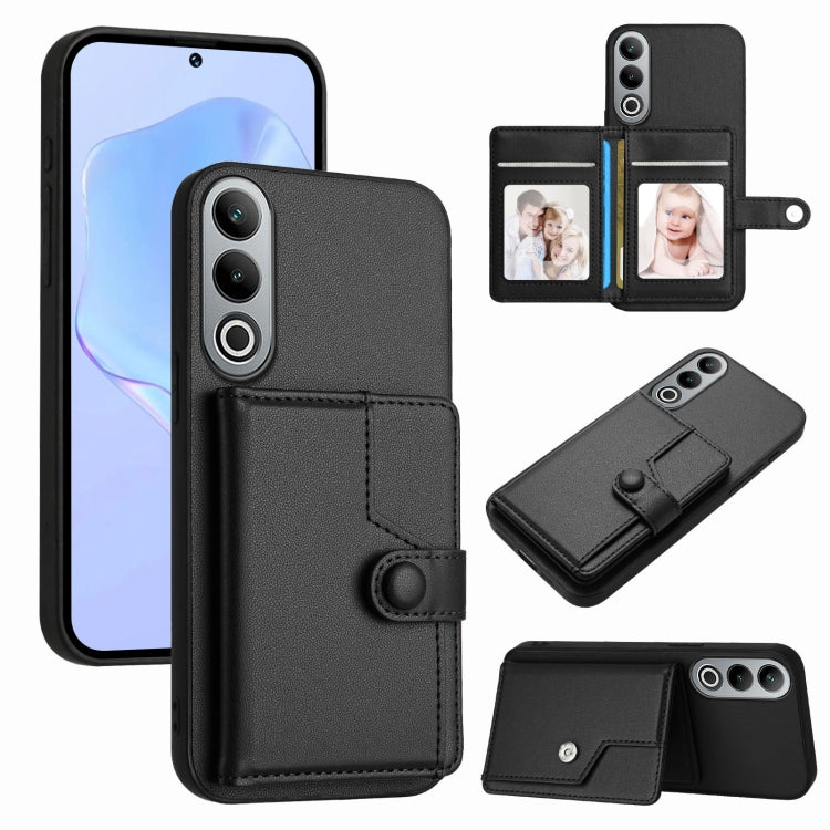 Funda Antirrobo para OnePlus Nord CE4 con Botón y Tarjetero (Negra)