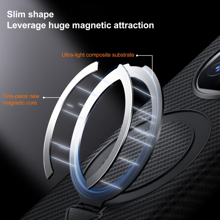 Funda para Teléfono Huawei Mate X6 con Soporte Magnético Magsafe y Textura Kevlar (Marrón)