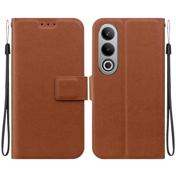 Funda de Cuero con Hebilla Magnética Ultrafina para OnePlus Nord Ce4 (Marrón)