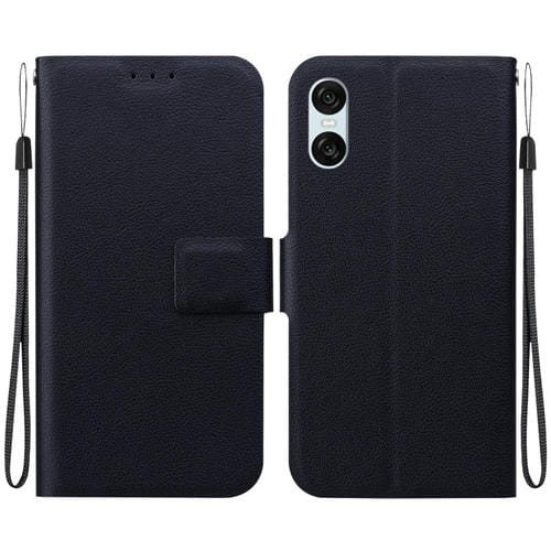 Funda de Cuero Ultradelgada con Hebilla Magnética para Sony Xperia 10 Vi (Negra)