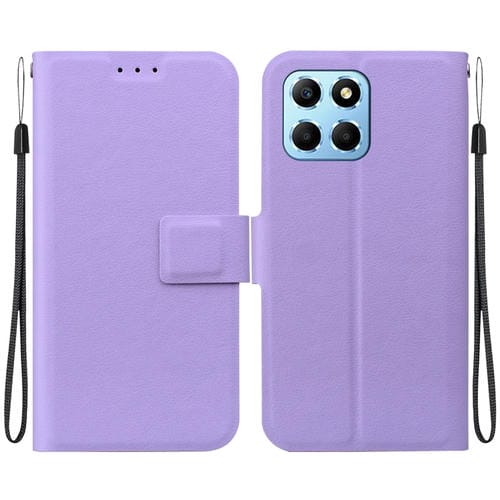 Funda de Cuero Ultrafina con Hebilla Magnética para Honor X8 5G (Morado)