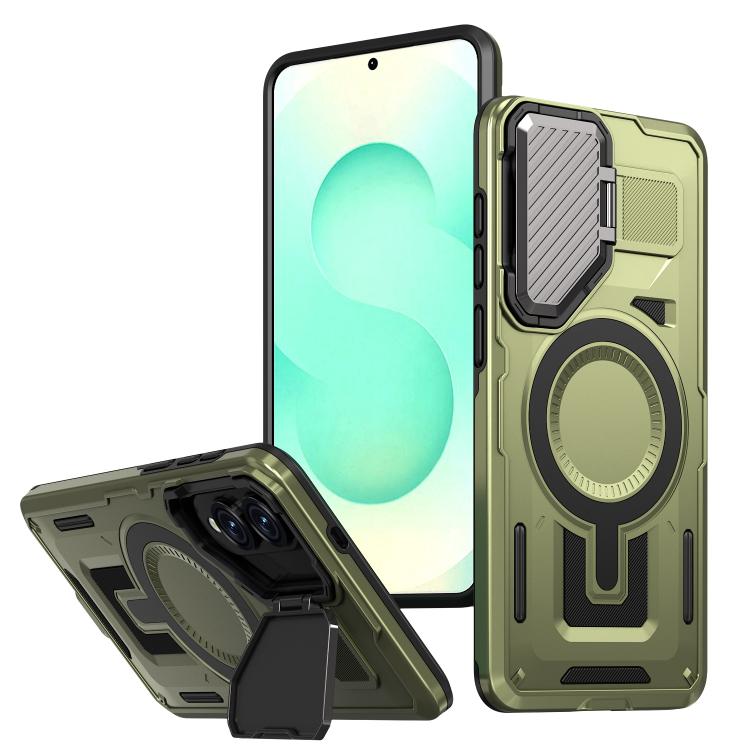Funda protectora MagSafe para Samsung Galaxy S25 Edge 5G (verde oliva)