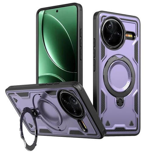 Funda híbrida de TPU con soporte MagSafe para Redmi K80/K80 Pro (morada)