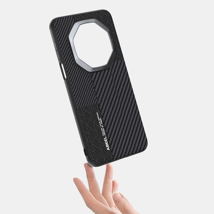 Funda para Teléfono Abeel 6D Huawei Mate 70 Rs Ultimate Microrelieve (Fibra de Carbono Negra)