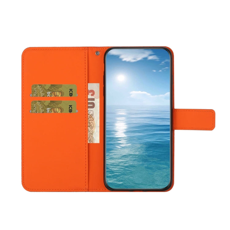 Funda Cuero Patrón En Relieve Étnico para Tecno Pova 6/6 Pro (Naranja)