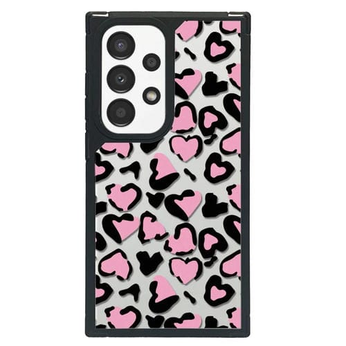 Funda para Teléfono Samsung Galaxy A23 4G/5G Diseño Artístico Creativo Cobertura Total (Leopardo Negro y Rosa B)