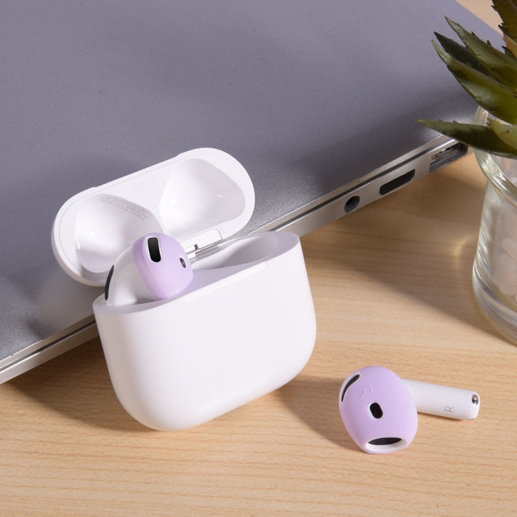Funda Protectora Silicona Suave Auriculares AirPods 4 (Morado Lavanda)