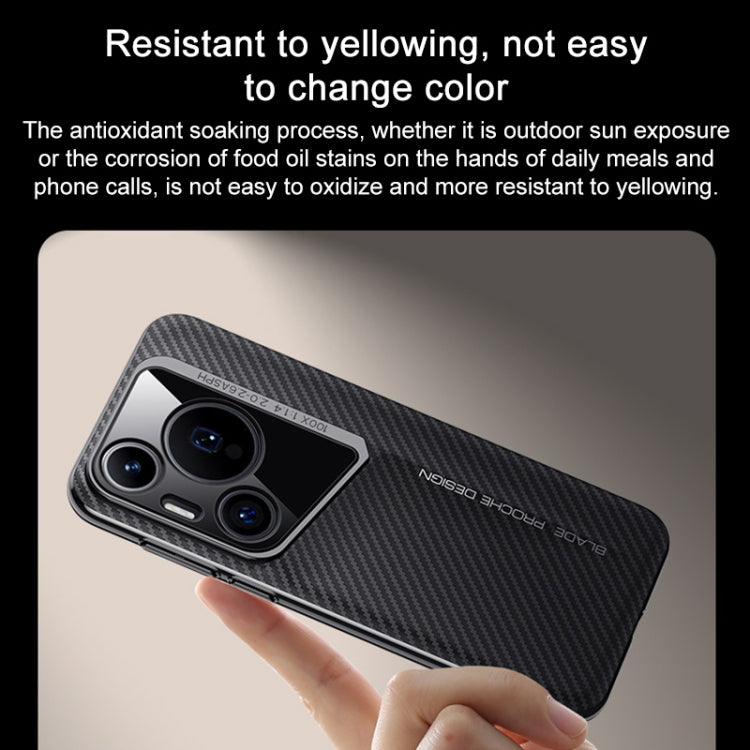 Funda para Teléfono Huawei Pura 70 Ultra con Textura de Fibra de Carbono para PC (Blanca)