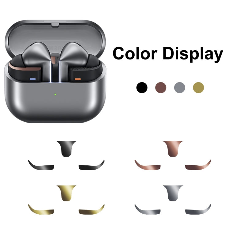 Pegatinas de Metal para Caja de Carga Auriculares Bluetooth Samsung Galaxy Buds3 Pro (Negro)