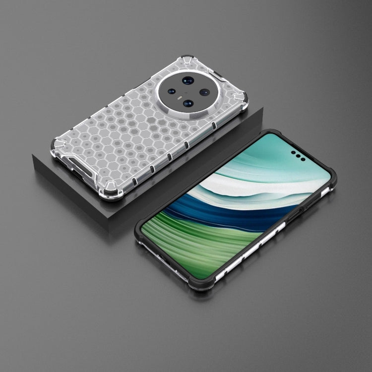 Funda para Teléfono Huawei Mate 70 5G a Prueba de Golpes con Diseño Panal de Abeja (Blanca)