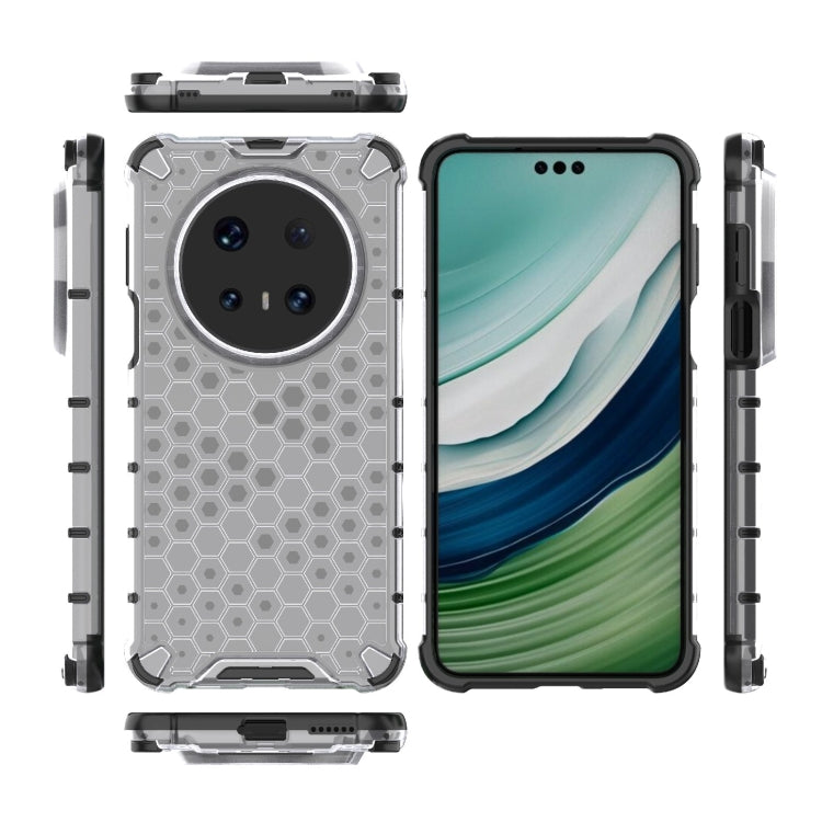 Funda para Teléfono Huawei Mate 70 5G a Prueba de Golpes con Diseño Panal de Abeja (Blanca)