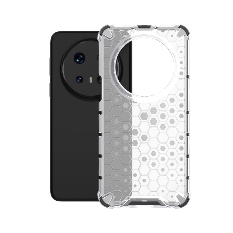 Funda para Teléfono Huawei Mate 70 5G a Prueba de Golpes con Diseño Panal de Abeja (Blanca)