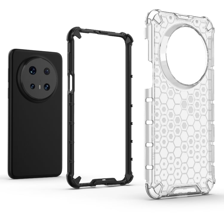 Funda para Teléfono Huawei Mate 70 5G a Prueba de Golpes con Diseño Panal de Abeja (Blanca)