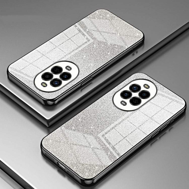 Funda para Teléfono Huawei Nova 13 Pro con Purpurina en Degradado Galvanizada (Negra)