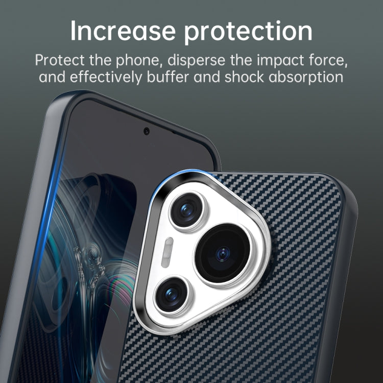 Funda para Teléfono Huawei Pura 70 Carbon Fiber Series Imd (Azul)