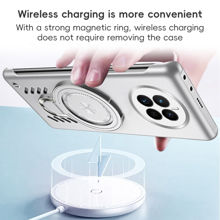 Funda para Teléfono Huawei Mate 50 Pro Ice Sense Series con Soporte Magsafe y Refrigeración de Grafeno (Naranja)