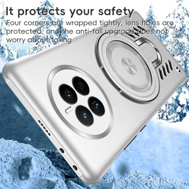 Funda para Teléfono Huawei Mate 50 Pro Ice Sense Series con Soporte Magsafe y Refrigeración de Grafeno (Naranja)
