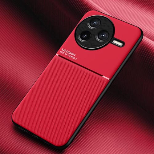 Funda Híbrida de TPU con Tapa Magnética y Tira Inclinable para Redmi K80 (Rojo)