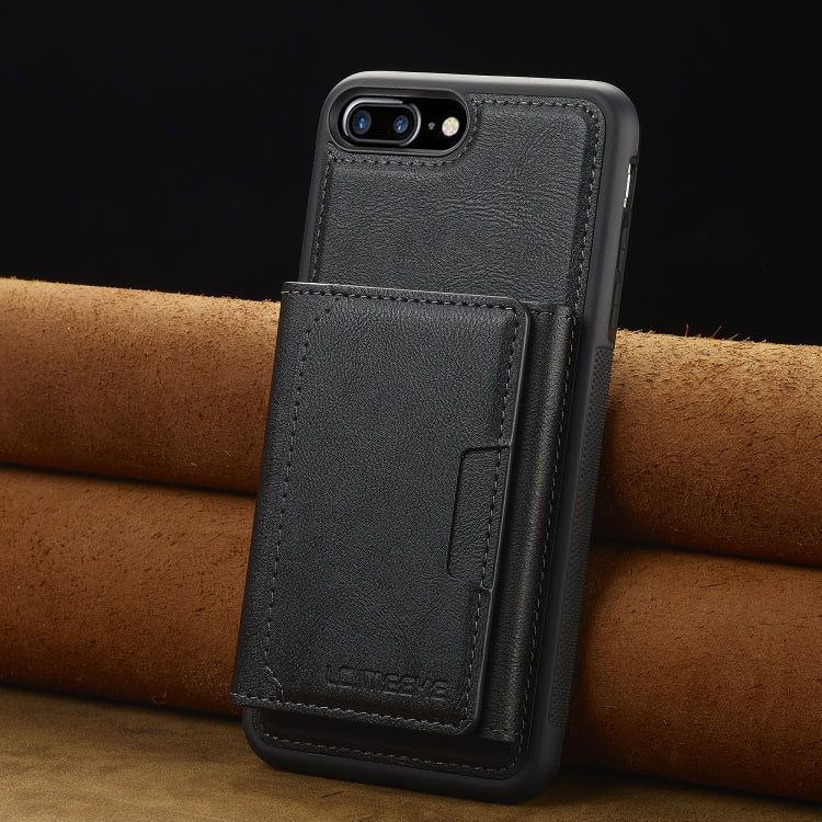 Estuche para Teléfono Lc.Imeeke L5 Series con Funda para Tarjeta Rfid Desmontable Magsafe para iPhone 16E (Negro)