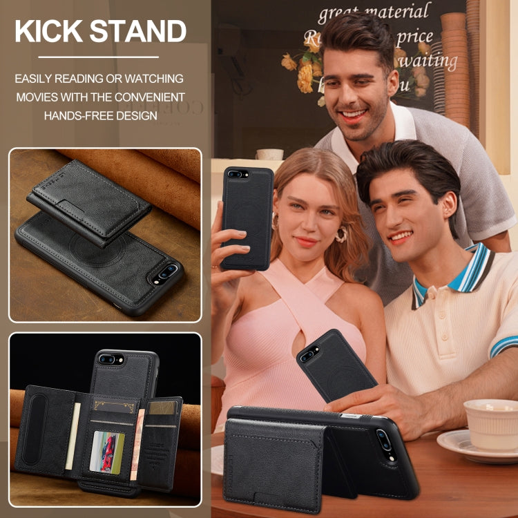Estuche para Teléfono Lc.Imeeke L5 Series con Funda para Tarjeta Rfid Desmontable Magsafe para iPhone 16E (Negro)