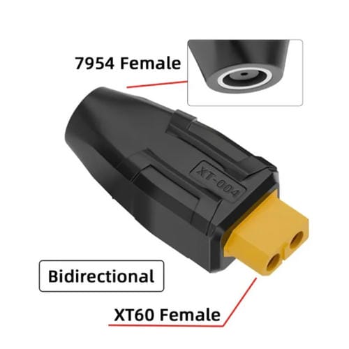 Adaptador de Intercambio XT-003 XT60 a EC5 para Conexión de Baterías y Componentes Eléctricos