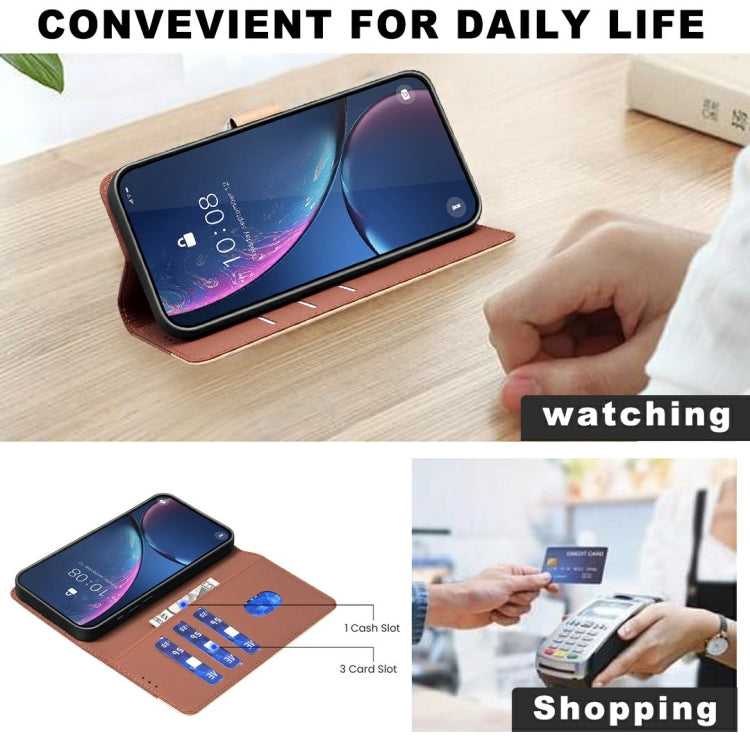 Funda de Cuero Antirrobo con Protección Rfid para OnePlus 13 (Marrón)
